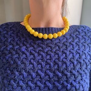 Bright and beautiful yellow statement necklace